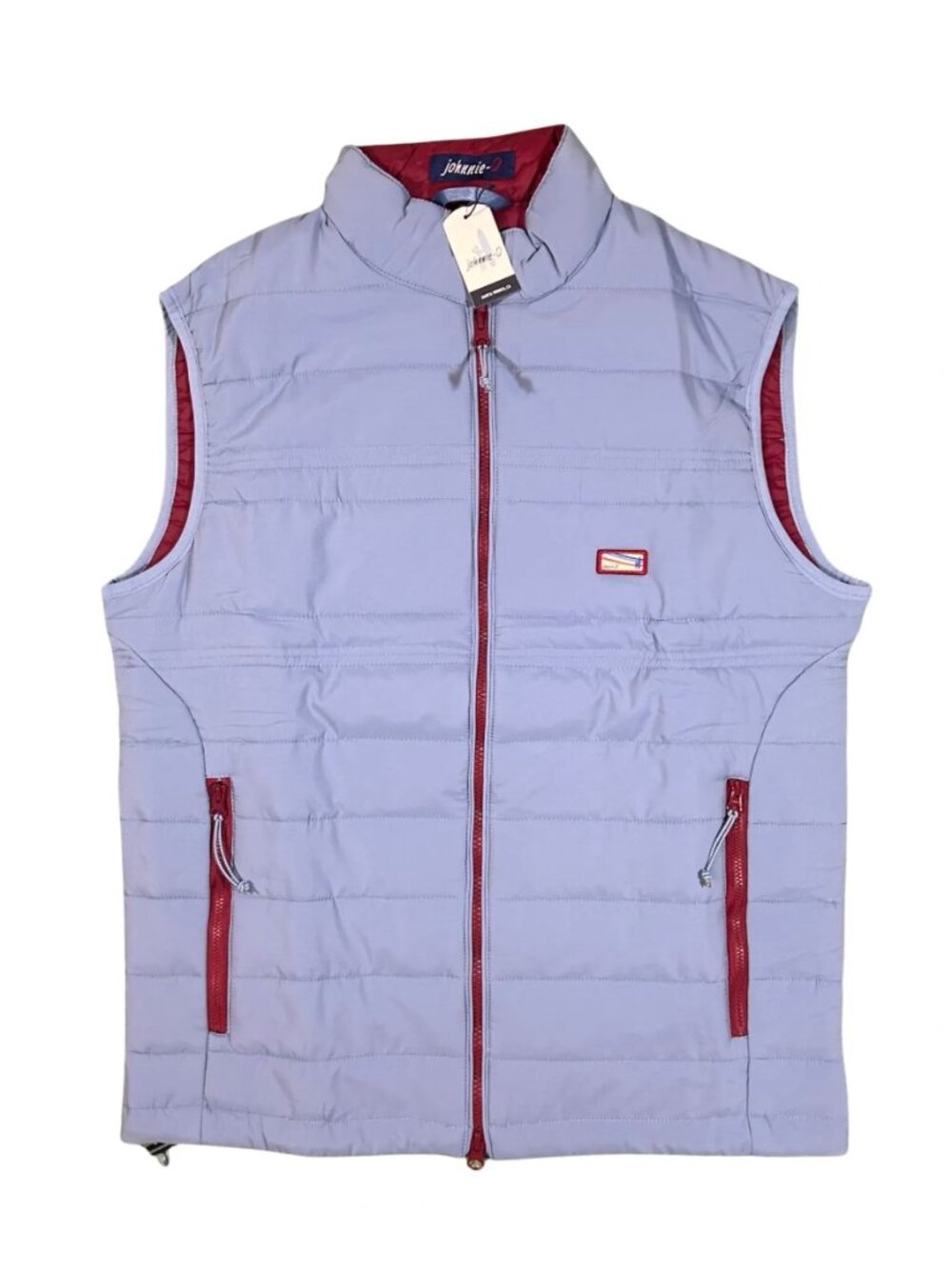 Johnnie-O Dusk Blue Harwich Lightweight Quilted Puffer Vest Light Golf JMVT1470